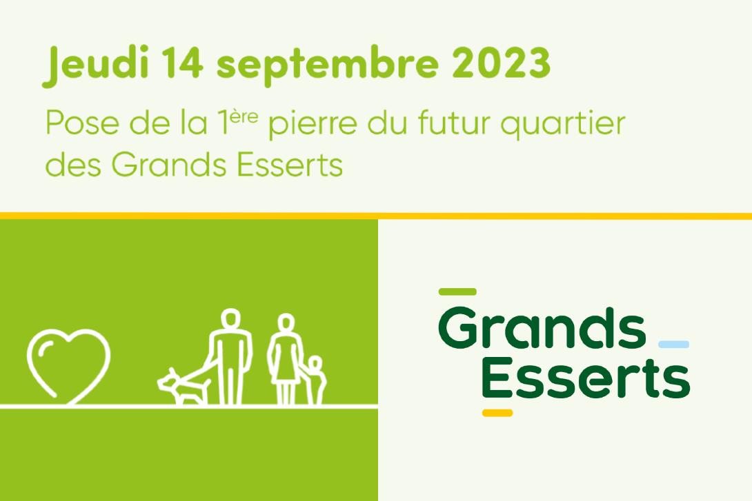 Pose de la 1ère pierre du futur quartier des Grands Esserts